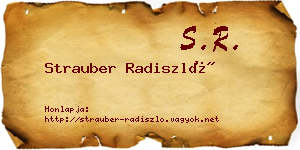 Strauber Radiszló névjegykártya